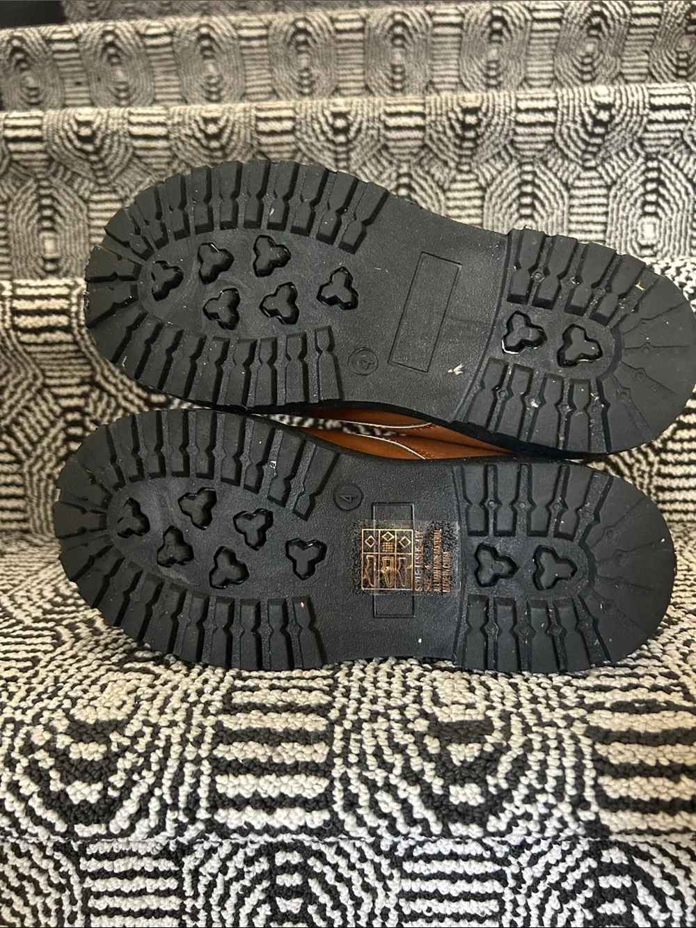 Girls Tan Lace-Up Combat Boots